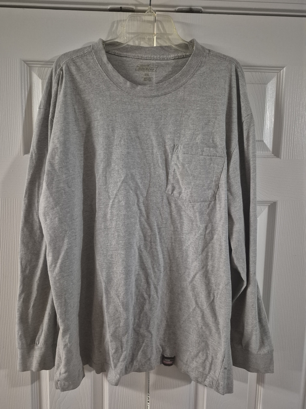 Dickies Long Sleeve Pocket Tee — Light Gray